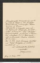 Nachlass Franz Steindachner, Brief von Mojsisovics an Franz Steindachner (19.03.1880), Inv.Nr. 346.02, Seite 2